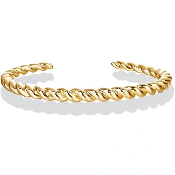 Crossiant Rope Twist Bangle